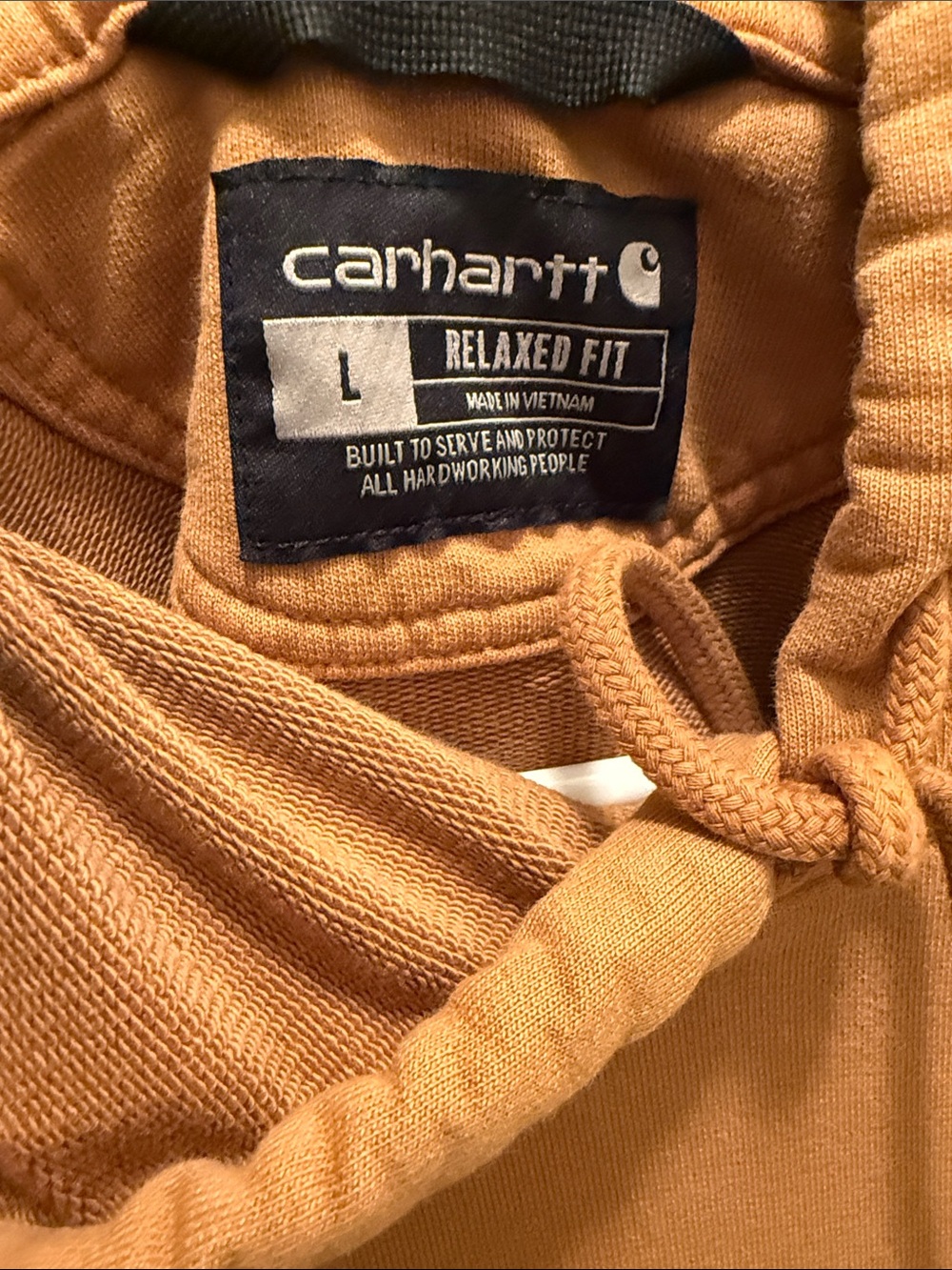 Carhartt Men’s Carhartt Brown/Tan Hooded Pullover Sweatshirt - Picture 5 of 6